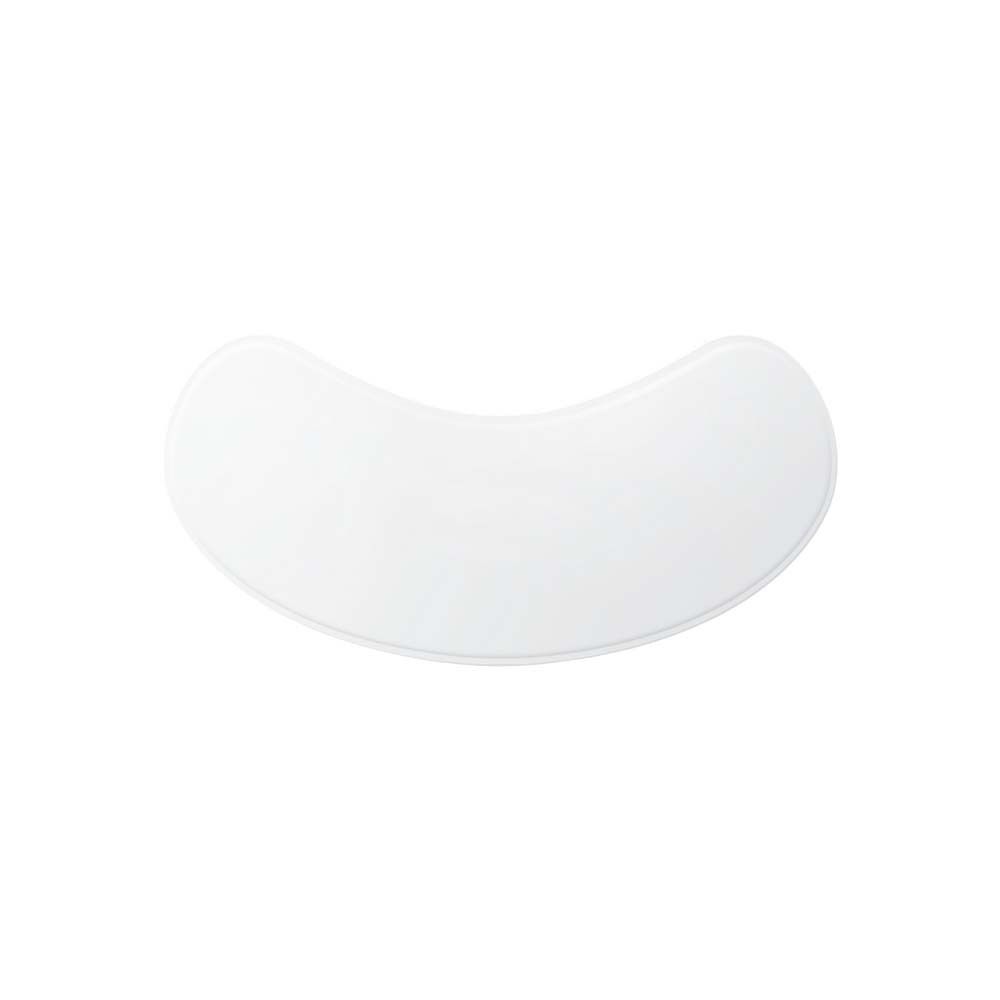 Weißes, halbmondförmiges Neck Pad. Aus medizinischem Silikon.