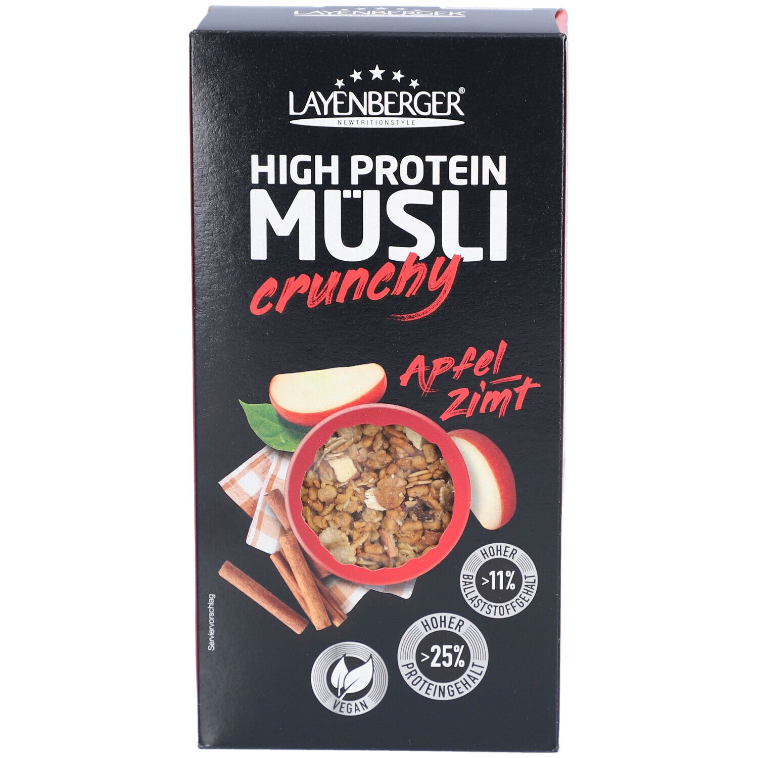 Layenberger High Protein Crunchy Müsli Apfel-Zimt