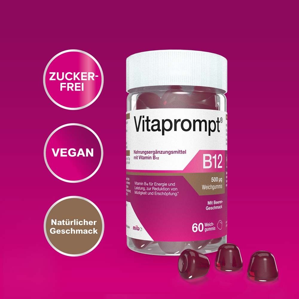 Vitaprompt B12 – 500 µg Vitamin B12 Weichgummis