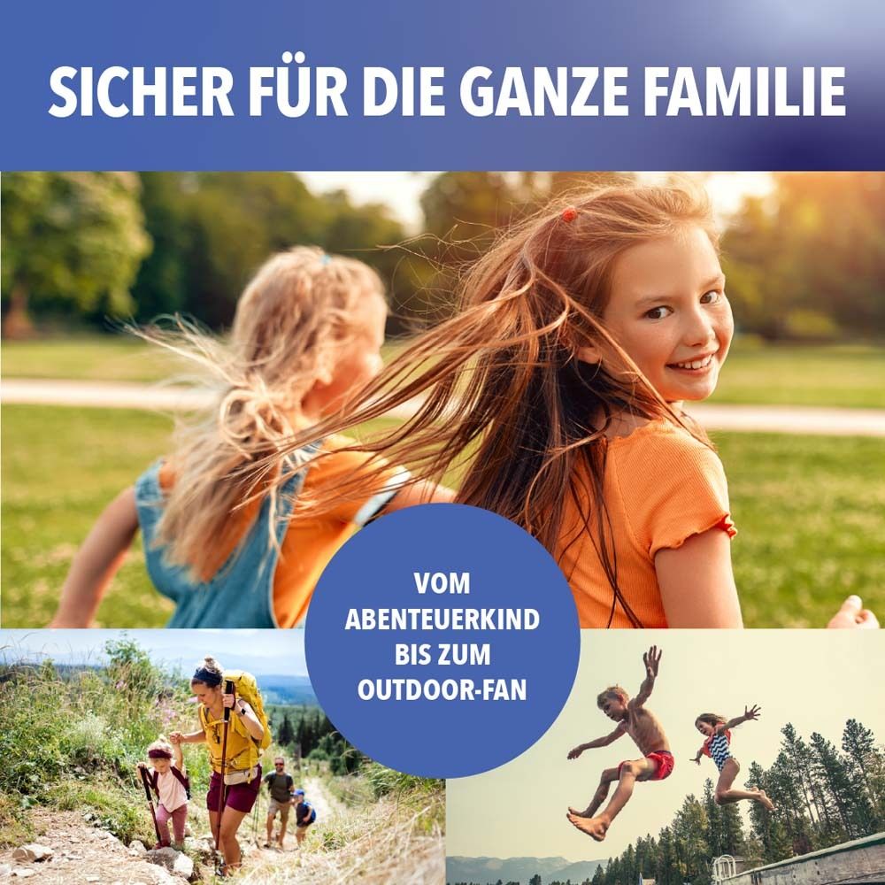 Kinder und Familien in der Natur. Text: Sicher für die ganze Familie.