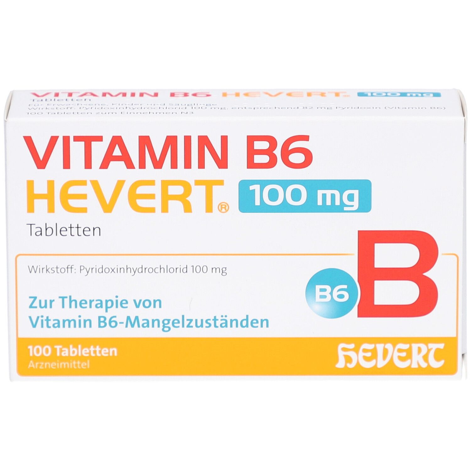 VITAMIN B6 HEVERT 100 mg Tabletten