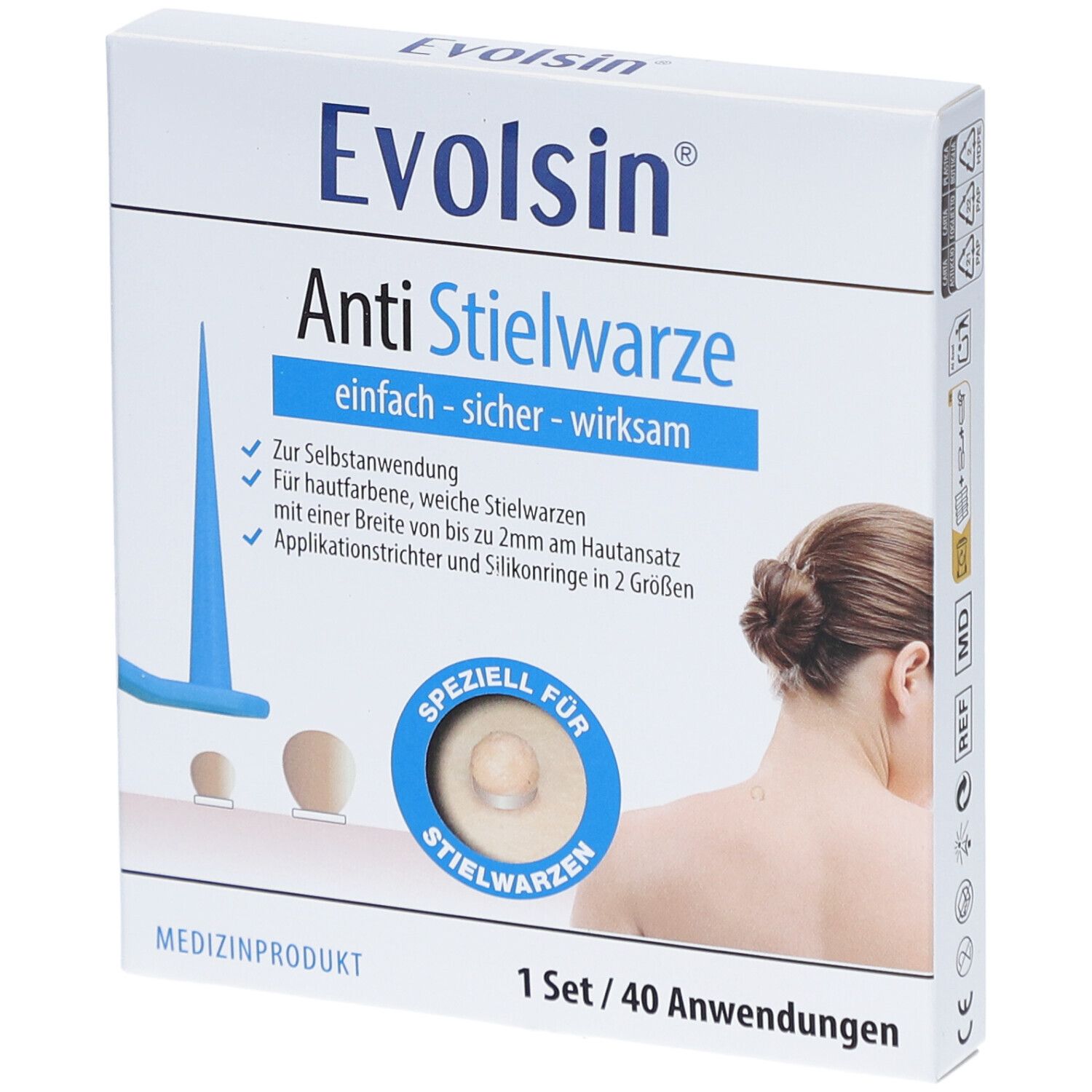 Evolsin Anti-Stielwarze Stielwarzenentferner 40 St Bänder