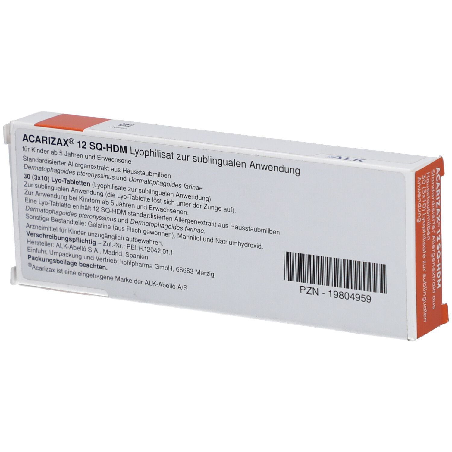 ACARIZAX 12 SQ-HDM Lyophil.z.subl.Anw.KDR ab5+ERW