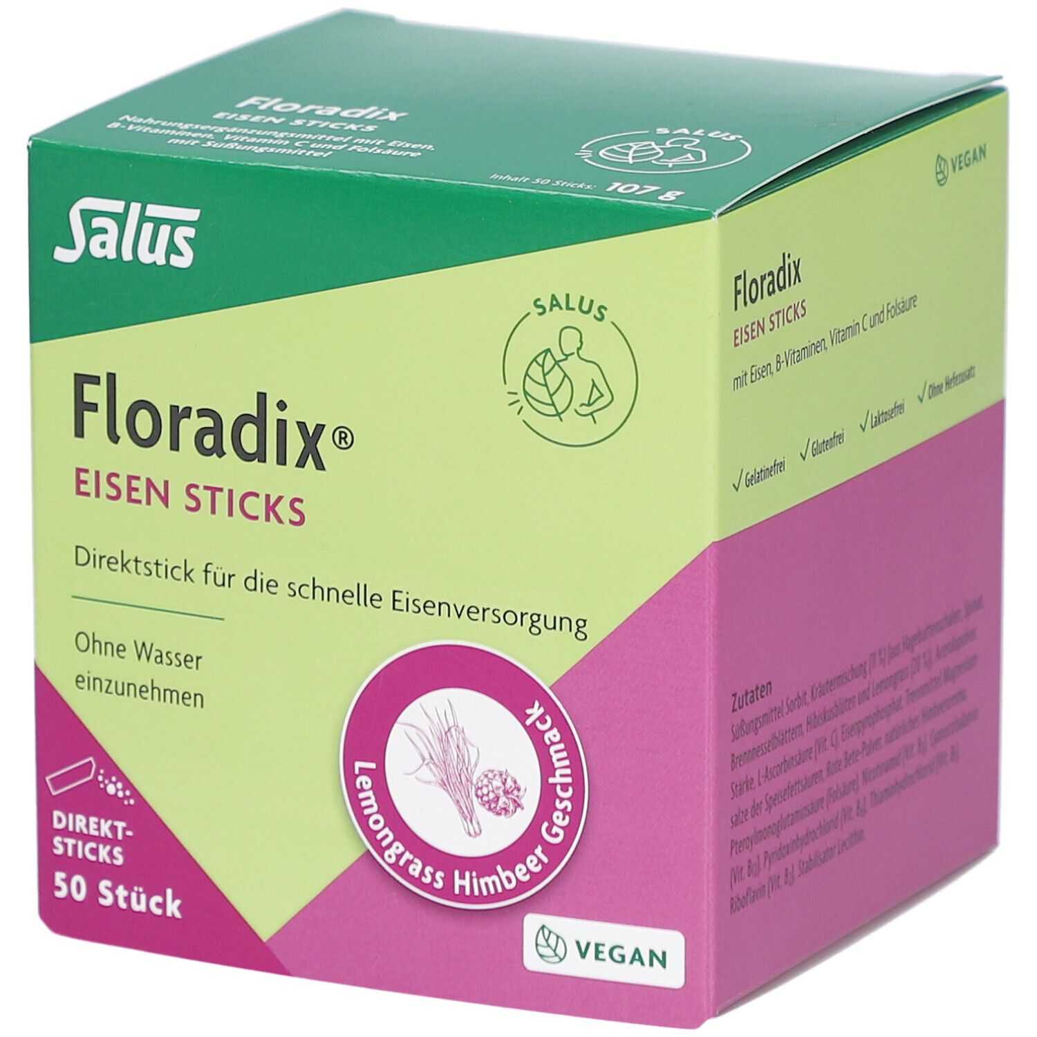 Floradix Eisen Sticks Pulver Salus 50 St