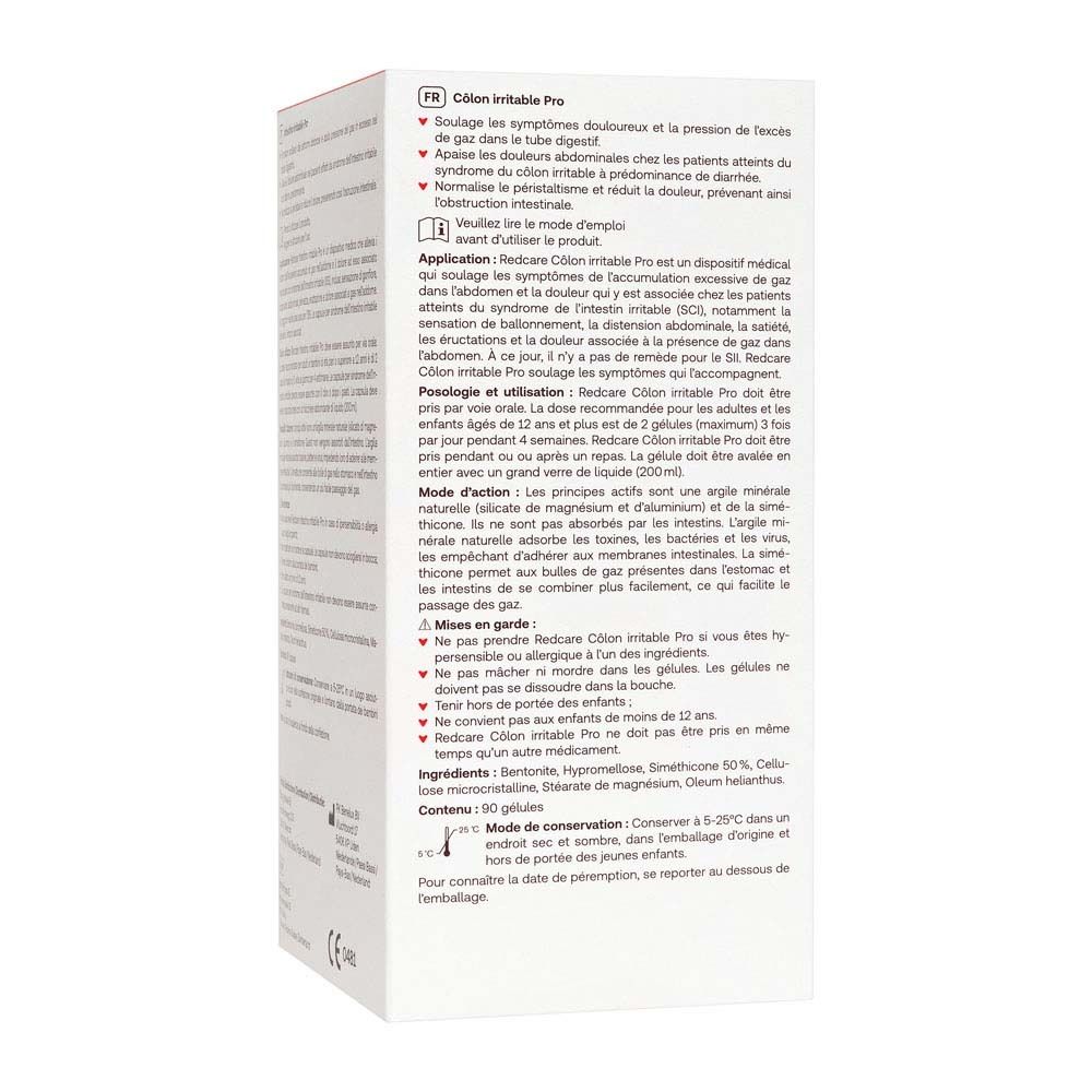 Rückseite der Produktverpackung. Text in Französisch, Informationen zu Anwendung, Inhaltsstoffen und Warnhinweisen.