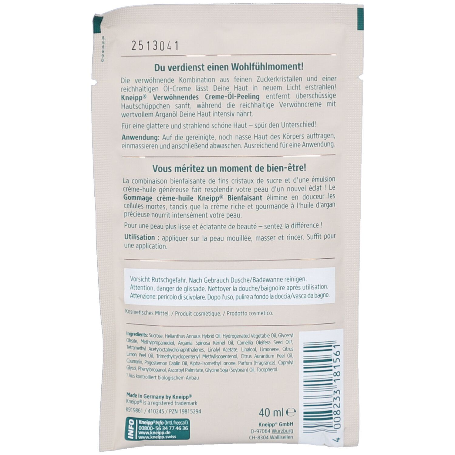 Kneipp Verwöhnendes Creme-Öl-Peeling