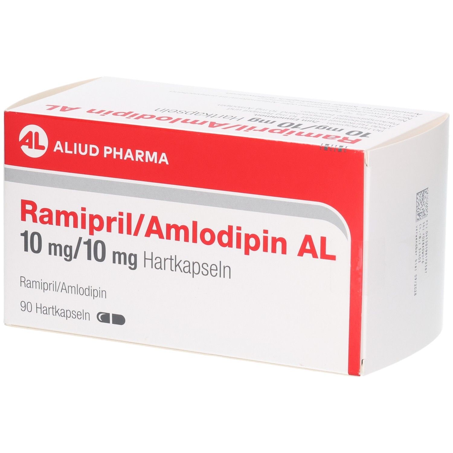 Ramipril/Amlodipin AL 10 mg/10 mg Hartkapseln Schachtel, 90 Stück.