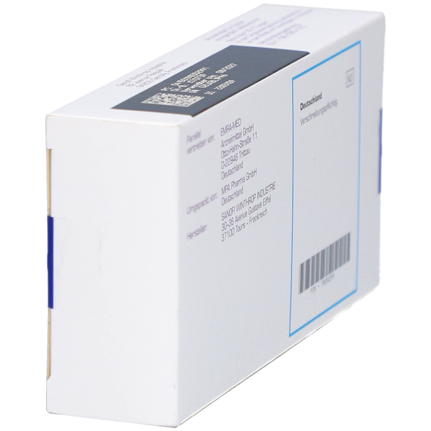 Rückseite der KARVEZIDE-Verpackung. Text: Deutschland, Verschreibungspflichtig, N3. Barcode und Herstellerinformationen.