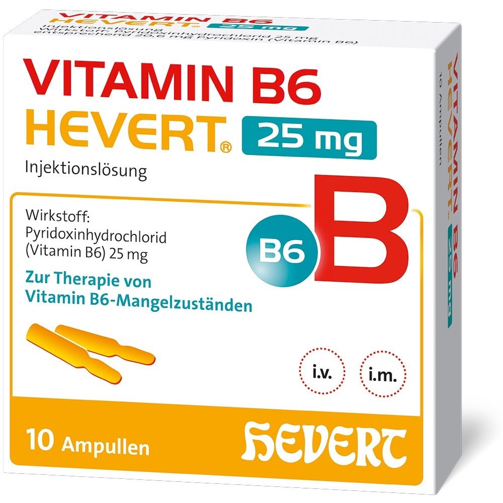Vitamin B6 Hevert 25 mg Injektionslösung Amp. 10x2 ml