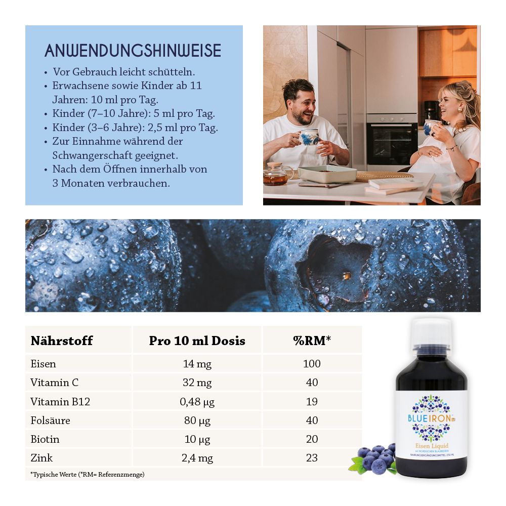 Blueiron Eisen Liquid mit nordischen Blaubeeren