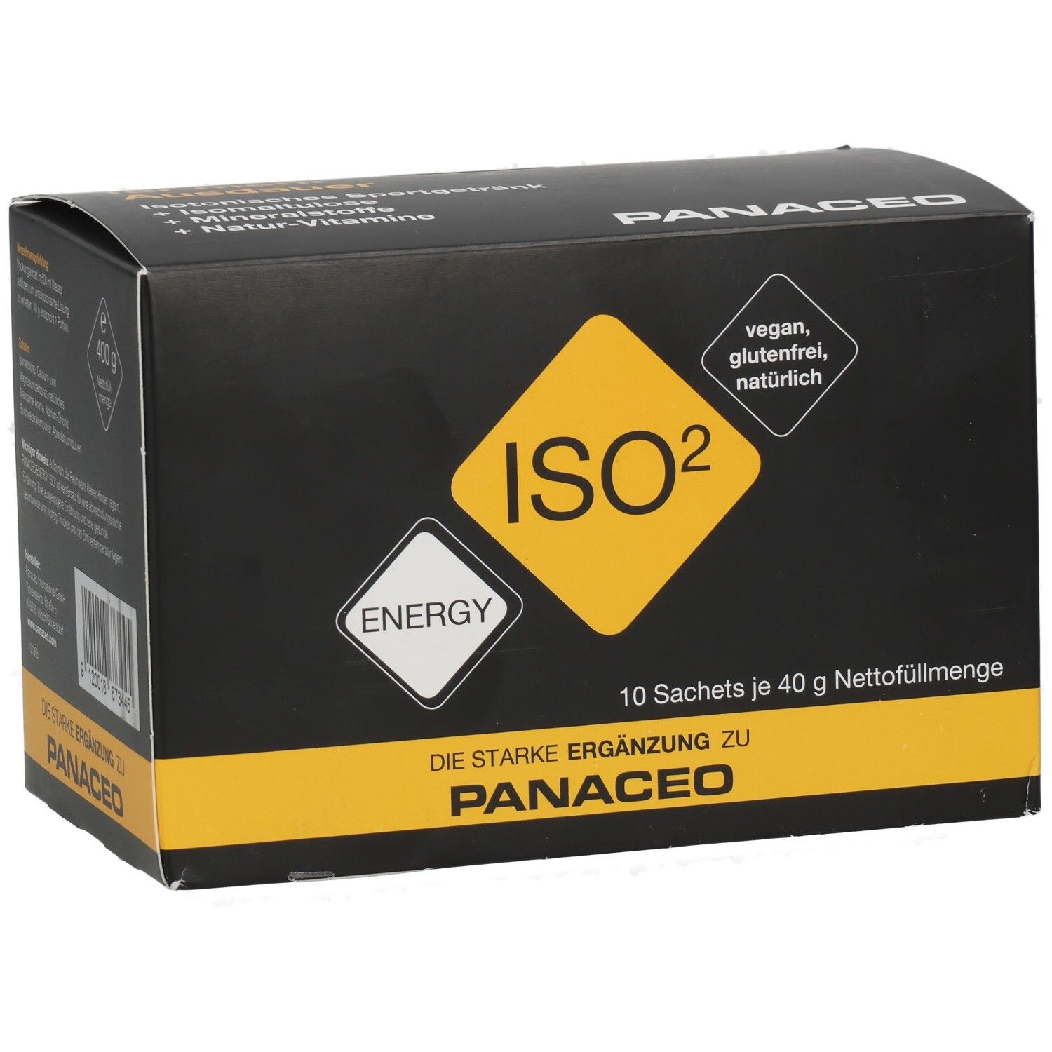 Panaceo ISO² Energy 10 Sachets à 40g. Vegan, glutenfrei, natürlich.