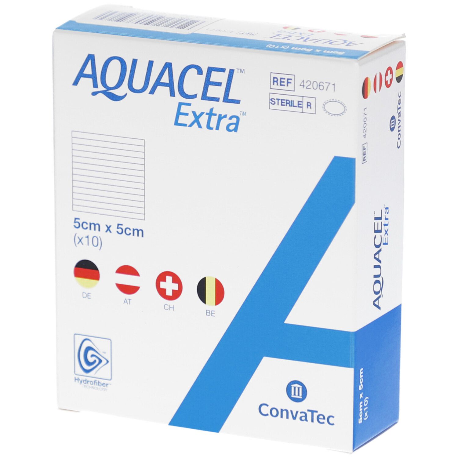 Aquacel Extra 5x5 cm Verband 10 St Kompressen