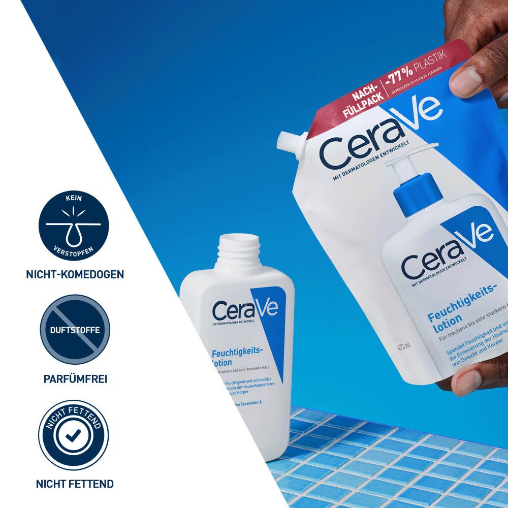 CeraVe® Feuchtigkeitslotion Nachfüllpackung für trockene Haut