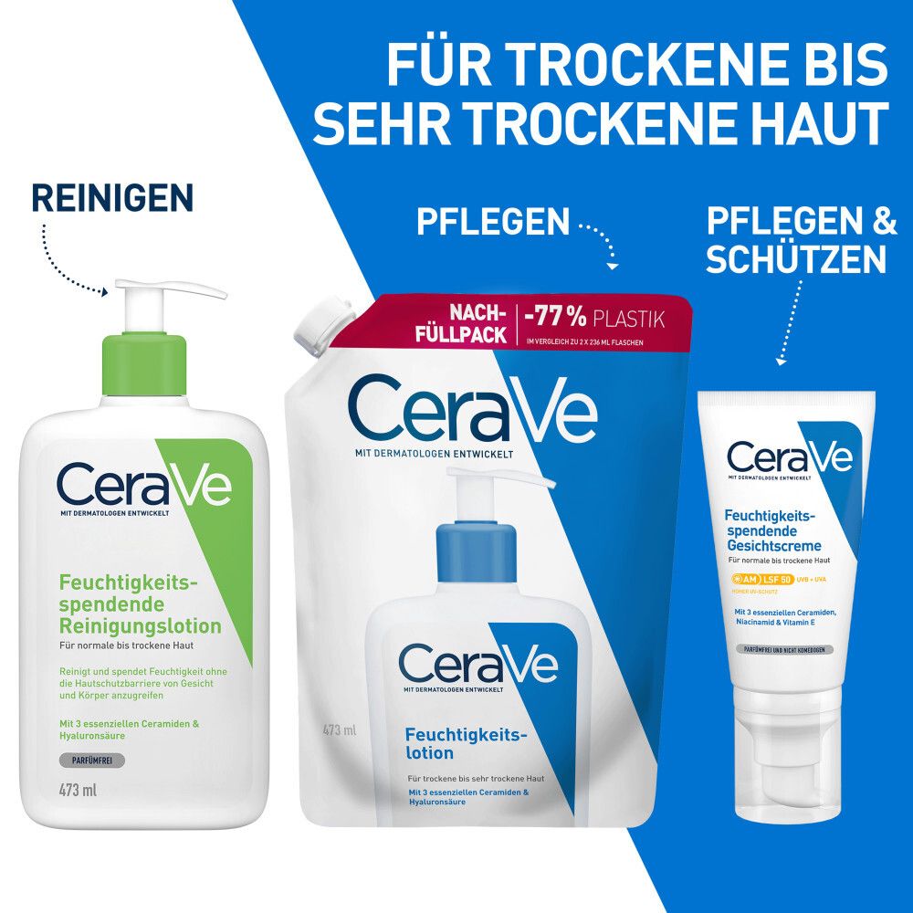 CeraVe® Feuchtigkeitslotion Nachfüllpackung für trockene Haut