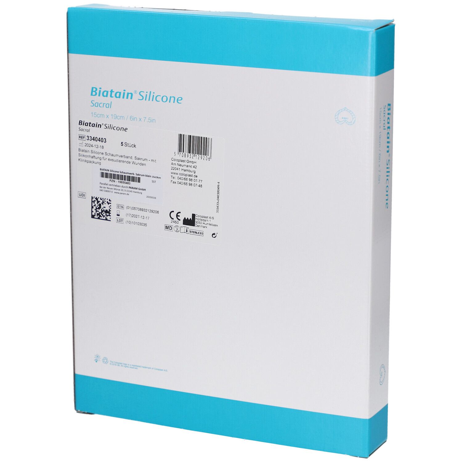 Biatain® Silicone Sakrum 15cm x 19cm