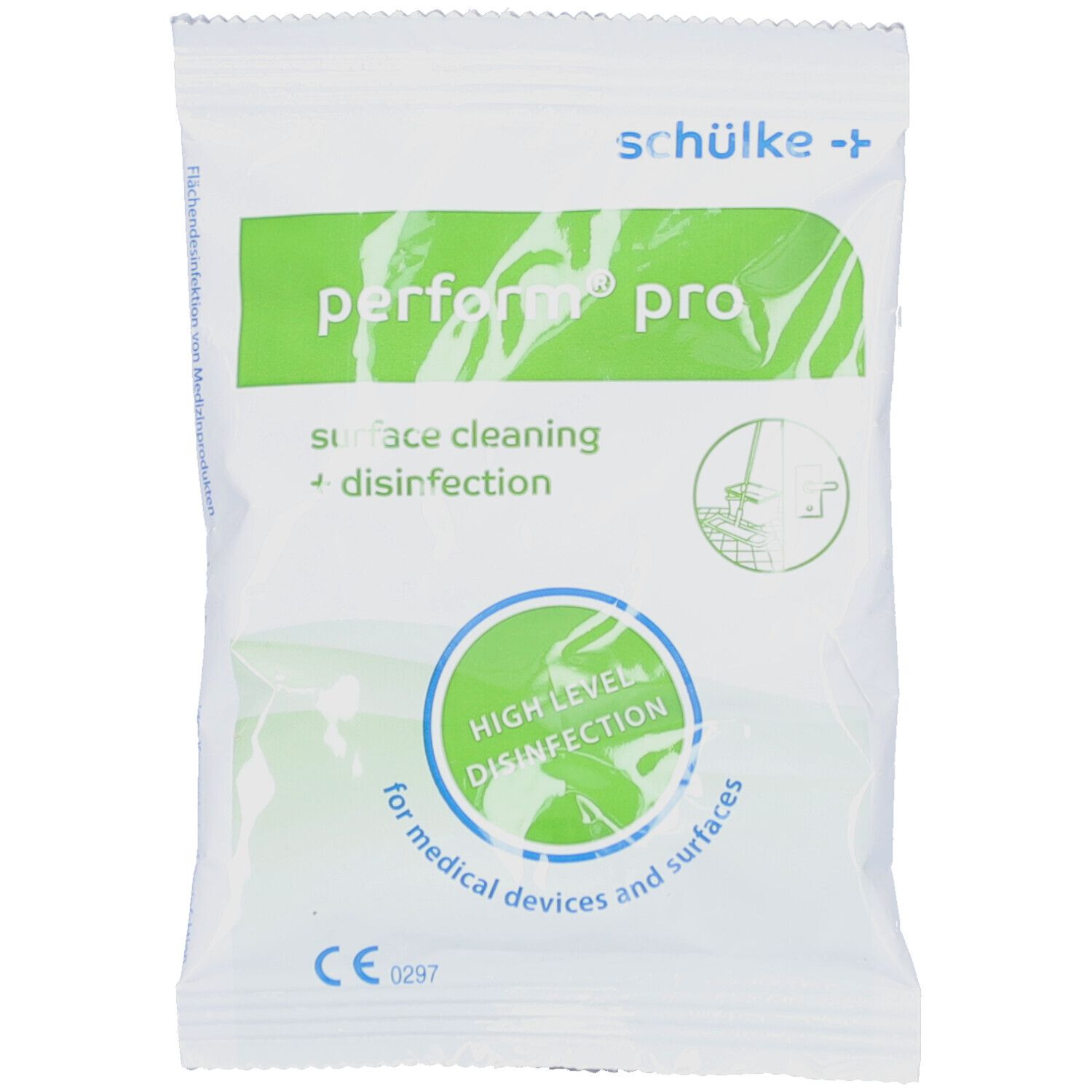 Braune Kartonverpackung mit Produktinformationen und Warnhinweisen. Aufdruck: perform pro, 40g, CE-Zeichen.