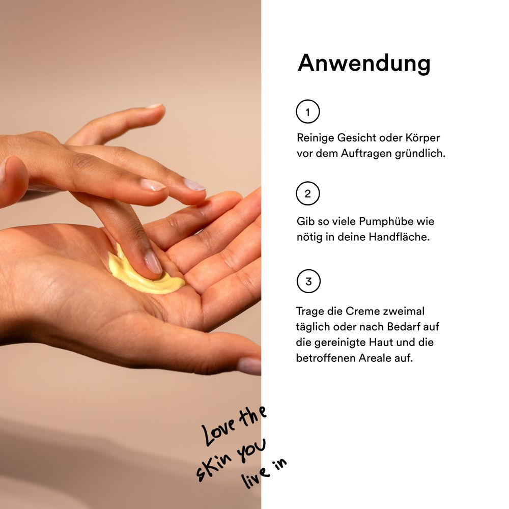 Weiße Tube mit natüür Cream 1% und Med Care Aufschrift, Vorderansicht.