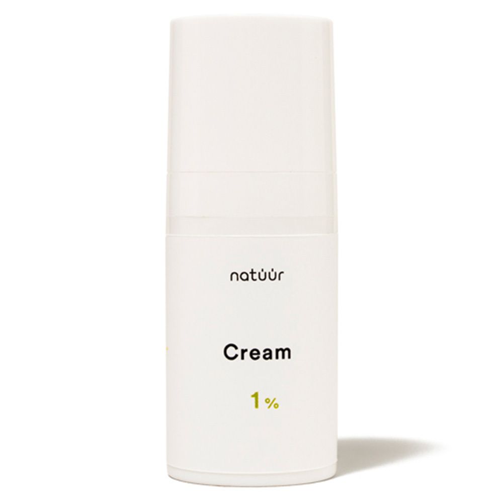 Weiße Tube mit natüür Cream 1% Aufdruck.