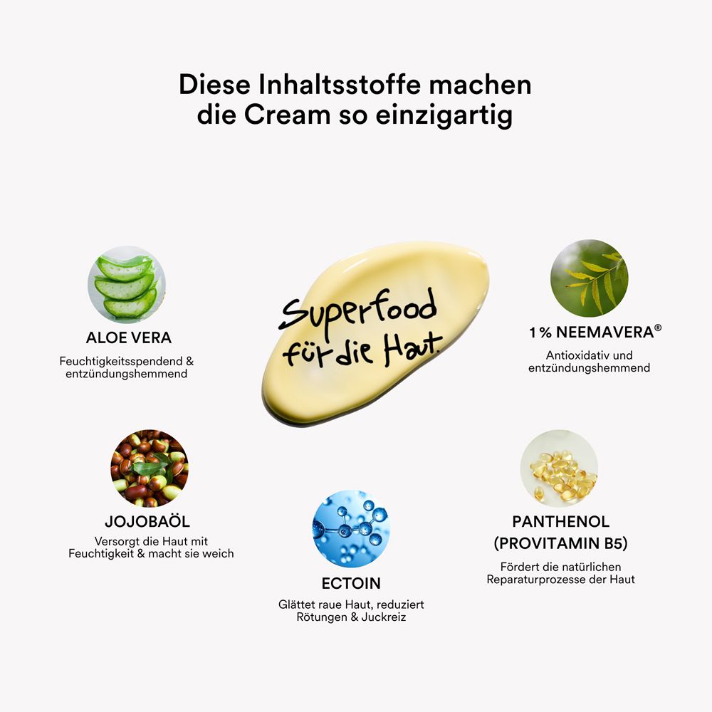 Seitenansicht der natüür Cream Tube mit Med Care Aufdruck.