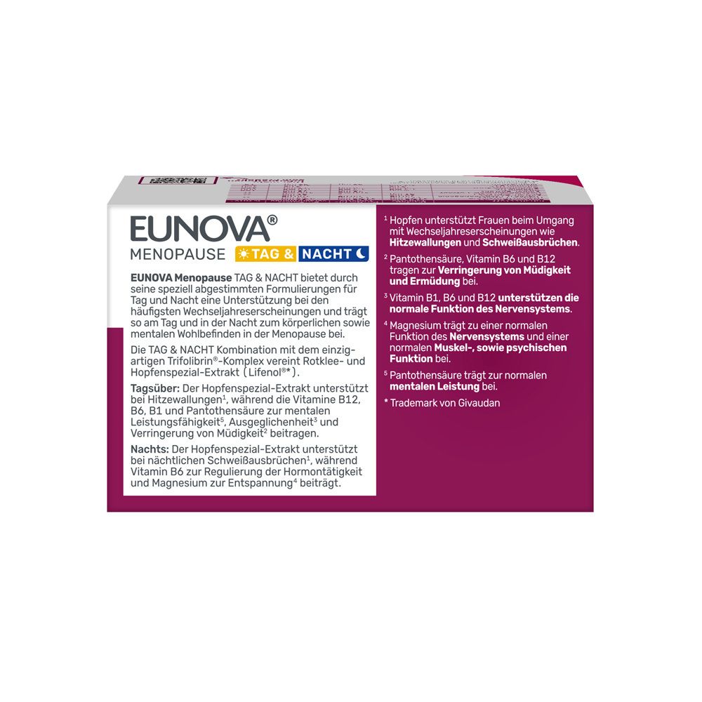 EUNOVA® MENOPAUSE TAG&NACHT Tabletten