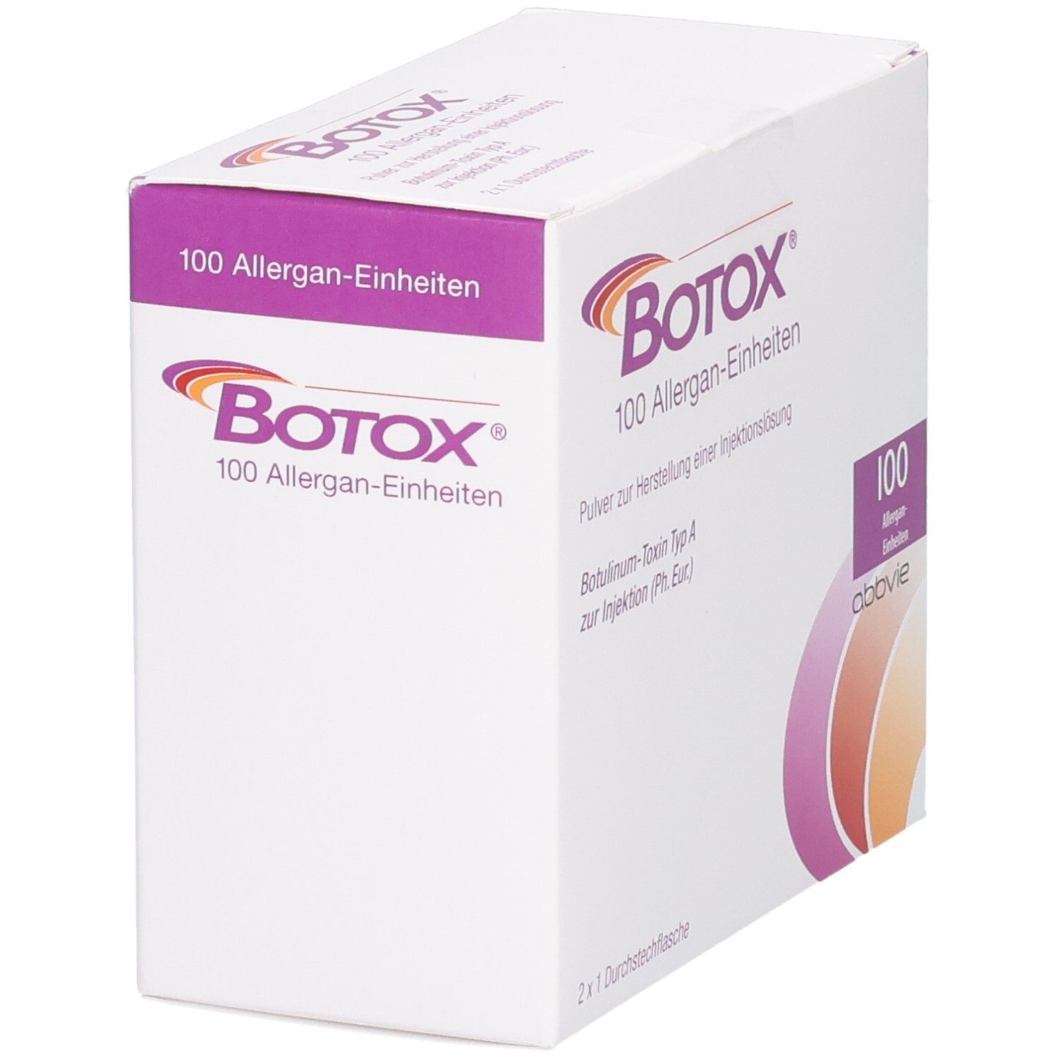 BOTOX 100 Allergan-Einheiten Pulver zur Herstellung einer Injektionslösung. AbbVie.