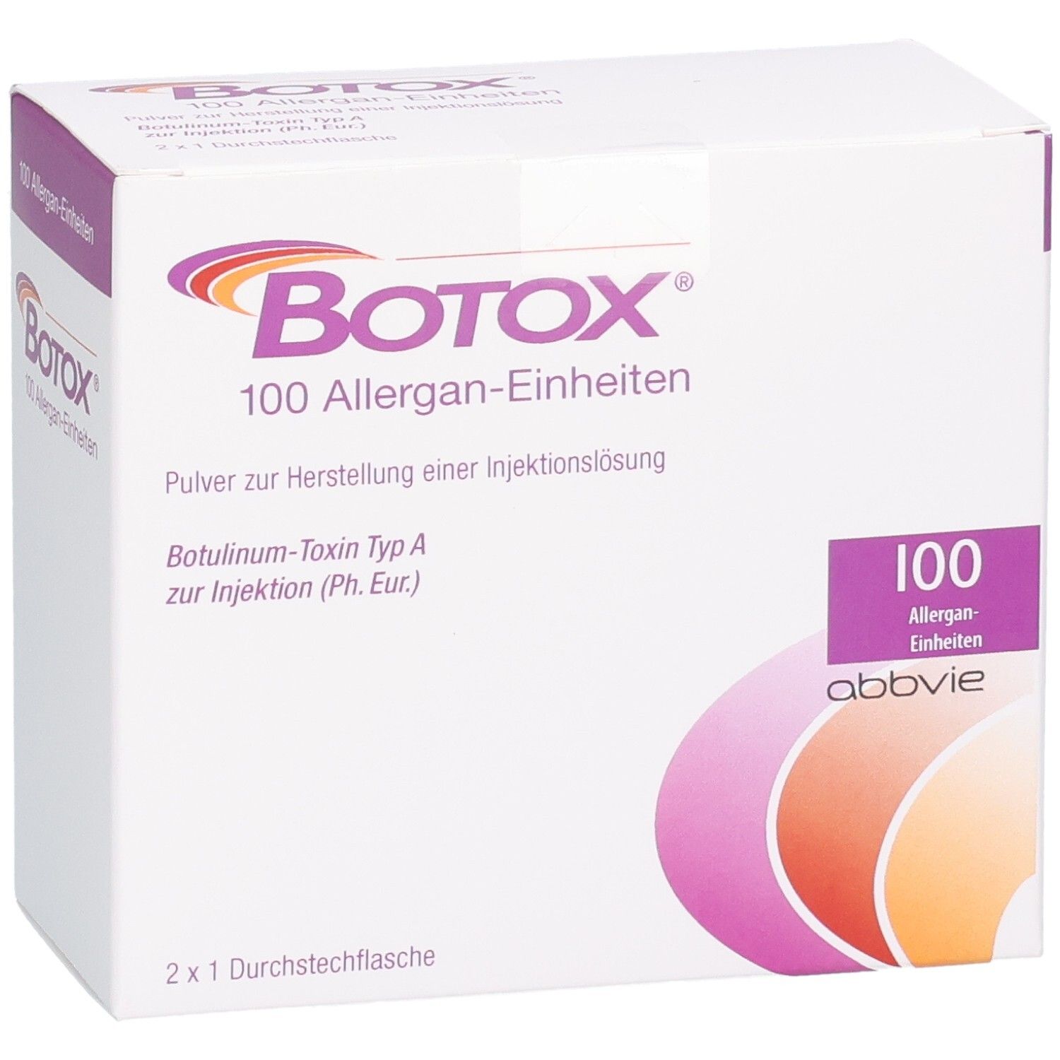 BOTOX 100 Allergan-Einheiten Pulver zur Herstellung einer Injektionslösung. AbbVie.