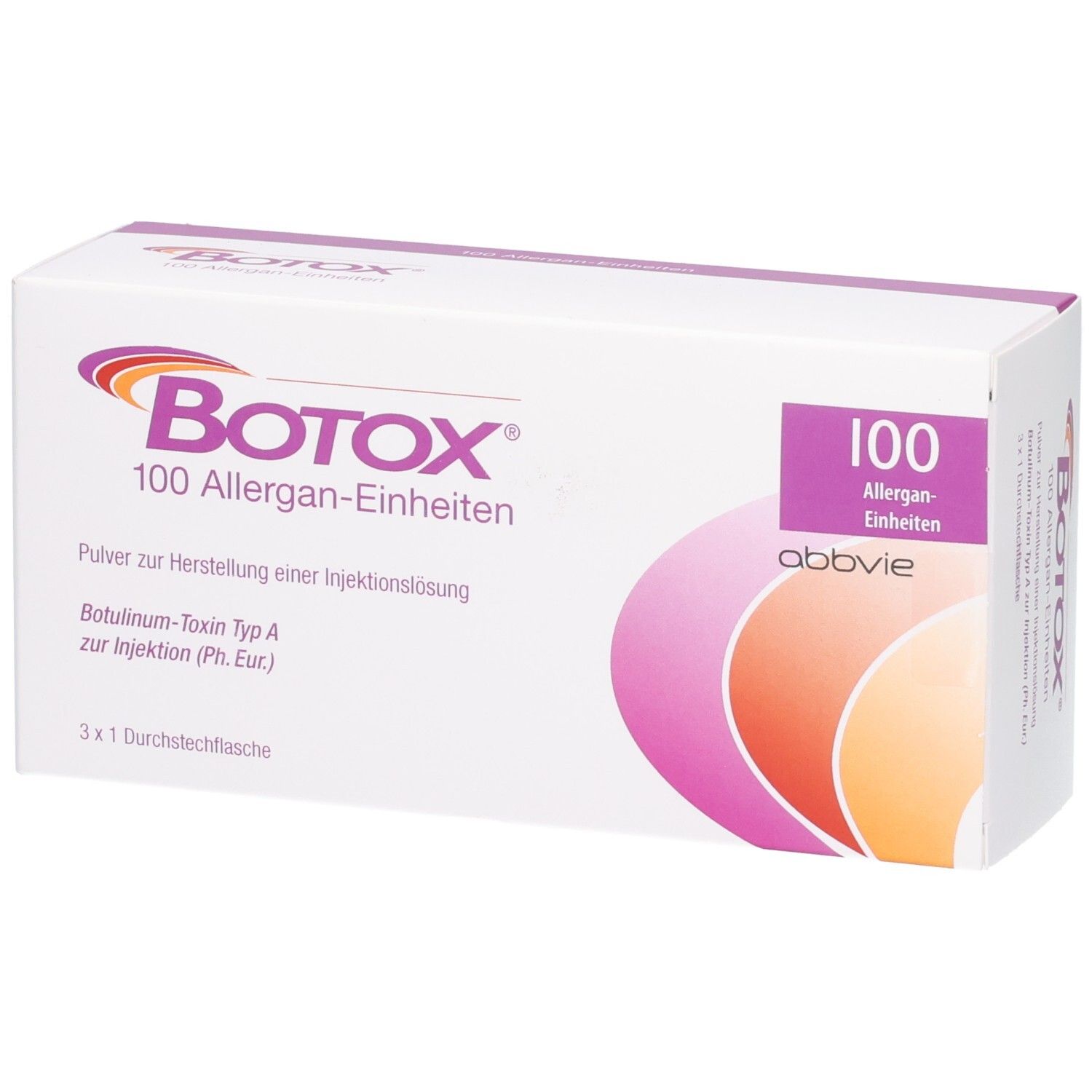 BOTOX 100 Allergan-Einheiten Pulver zur Herstellung einer Injektionslösung. Enthält Botulinum-Toxin Typ A.
