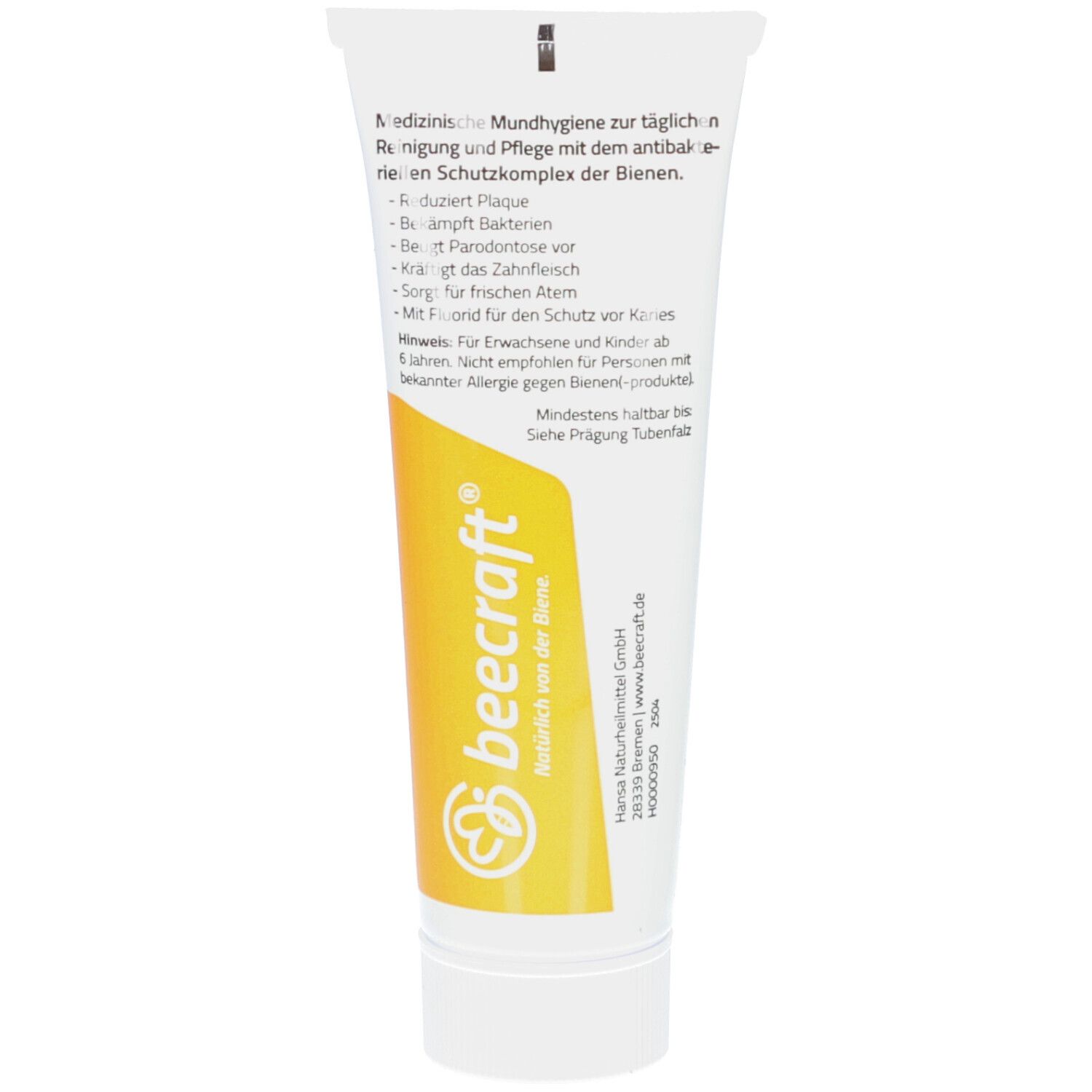Beecraft Propolis Zahncreme Salbei Arnika Fluorid 50 ml