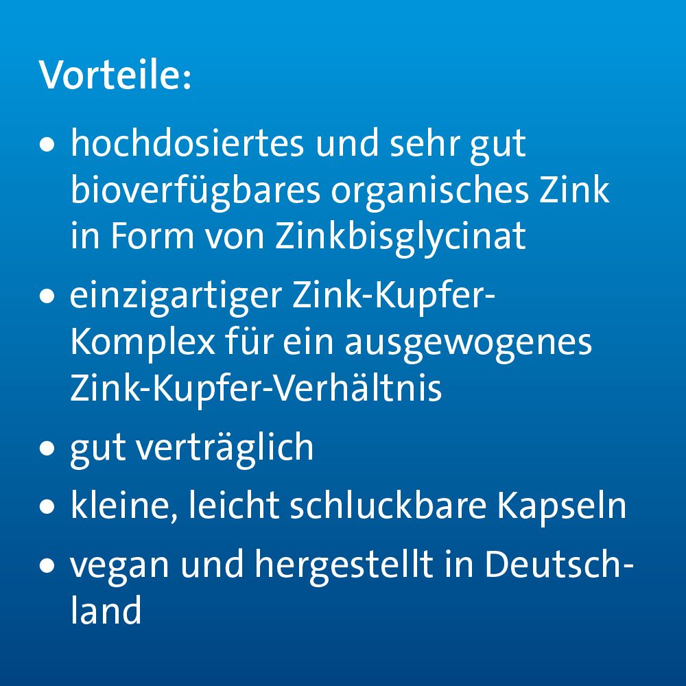 Zink Hevert 25 mg – Kapseln mit Zink und Kupfer zur Immunsystempflege
