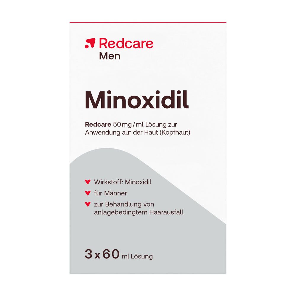 Minoxidil Redcare 50mg/ml Lsg.z.Anwendung a.d.Haut 3x60 ml Lösung