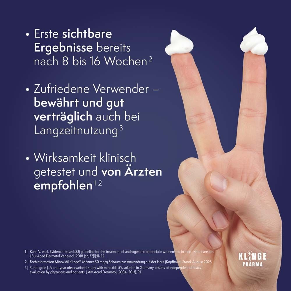 Produktinformationen: Ergebnisse nach 8-16 Wochen, bewährt, klinisch getestet. Zwei Finger.