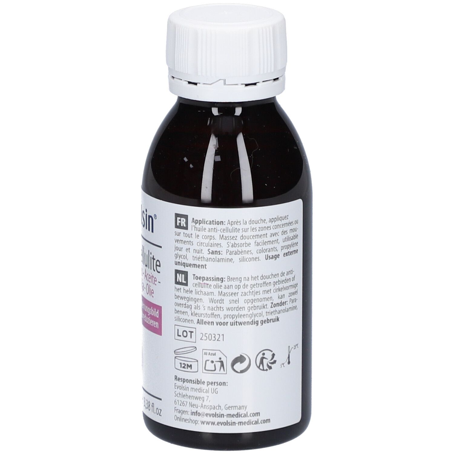 Evolsin® Anti Cellulite Öl – gegen Cellulite & Orangenhaut