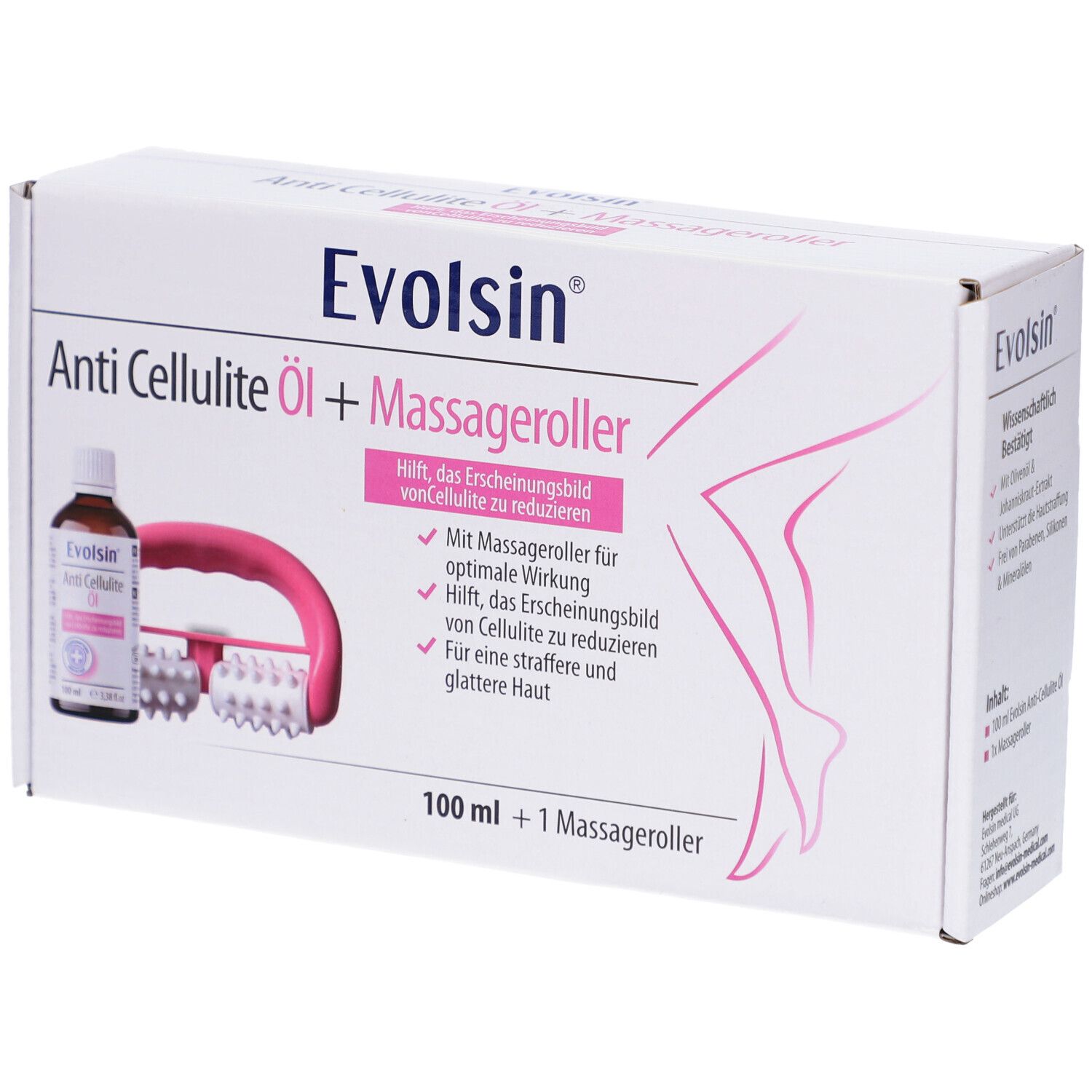 Evolsin Cellulite Öl mit Massageroller 100 ml