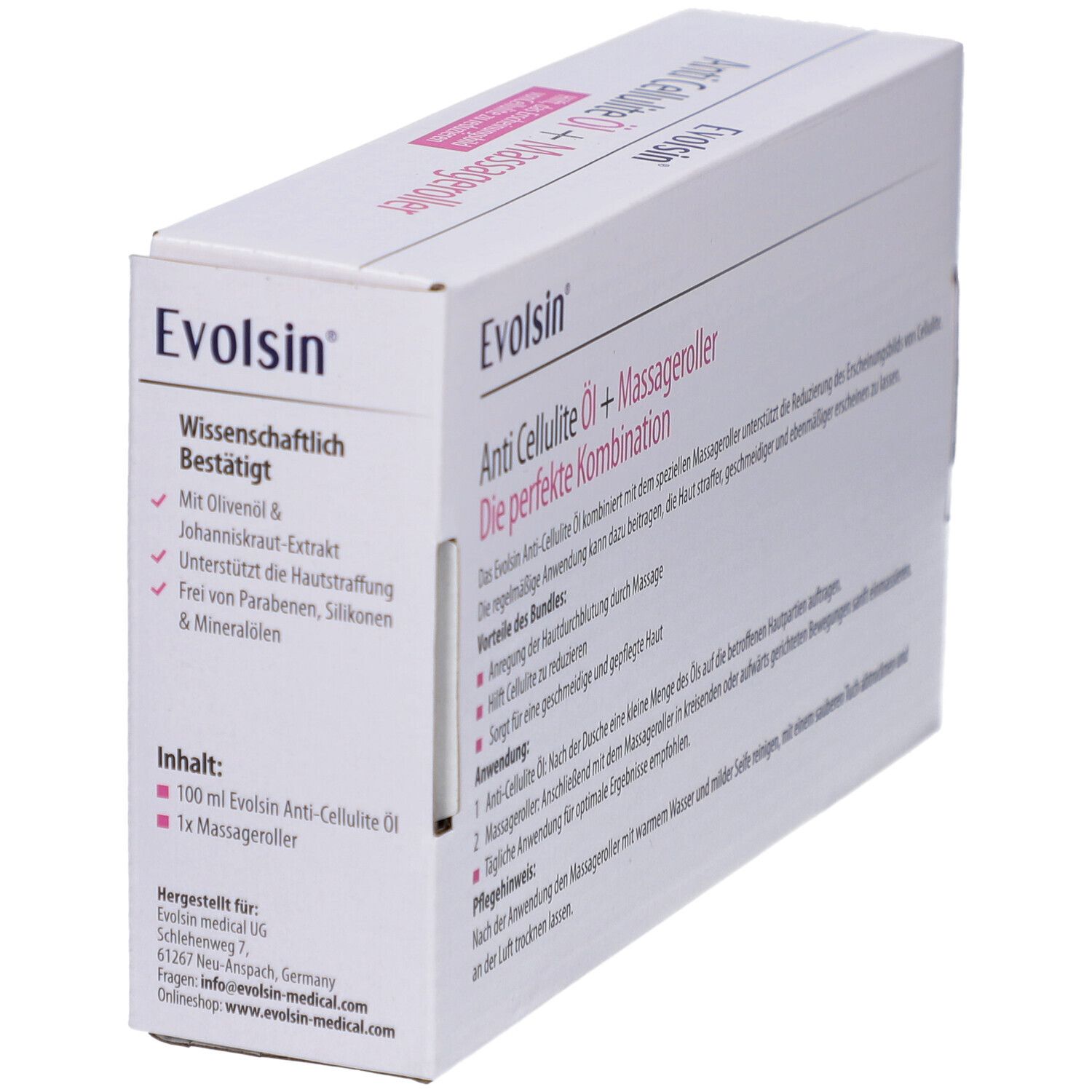 Anti Cellulite Öl Set mit Roller