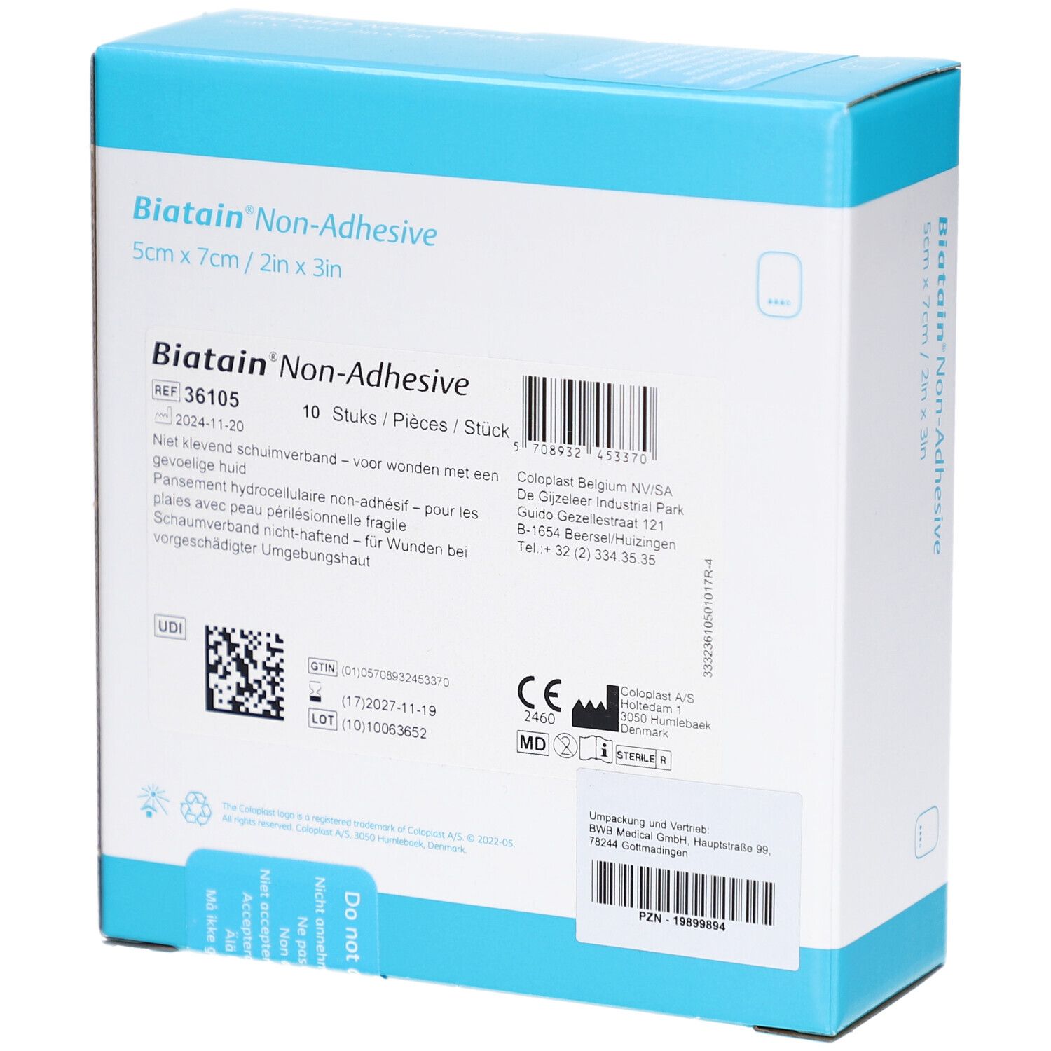 Biatain® Schaumverband nicht-haftend 5 cm x 7 cm