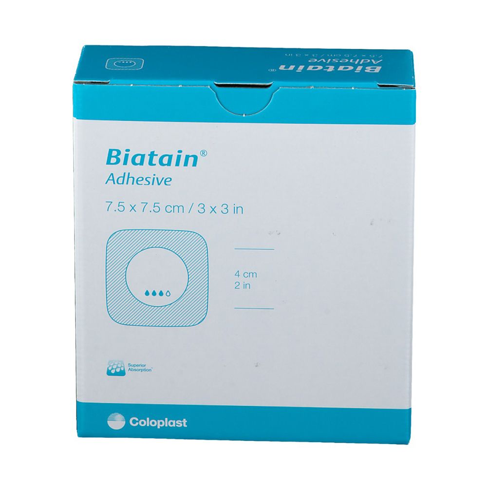 Biatain Schaumverband 7,5x7,5 cm selbst haftend 10 St Verband