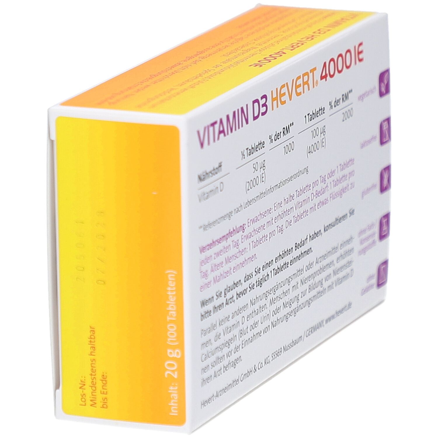 Vitamin D3 Hevert 4000 IE