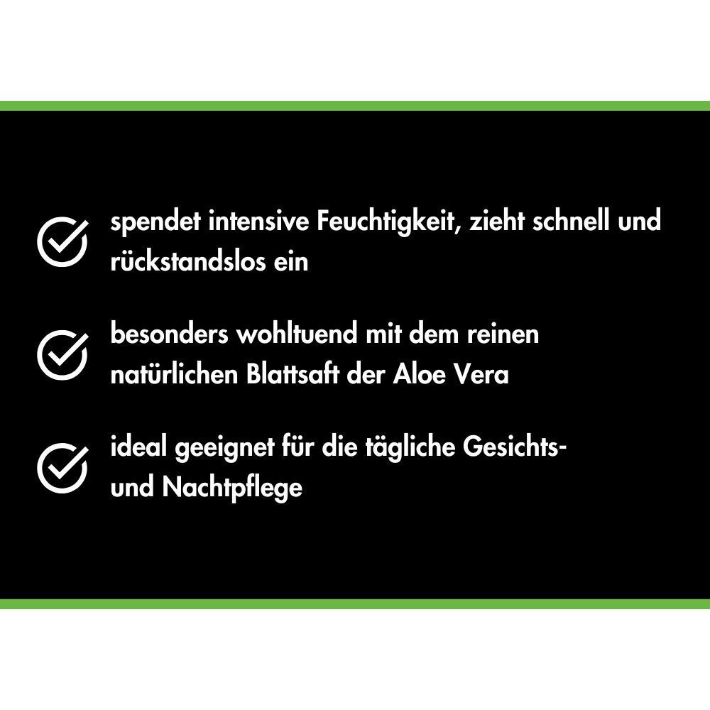 Ensbona Bio Aloe Vera Gel: Spendet Feuchtigkeit, zieht ein. Wohltuend mit Aloe Vera. Für tägliche Gesichts- und Nachtpflege.