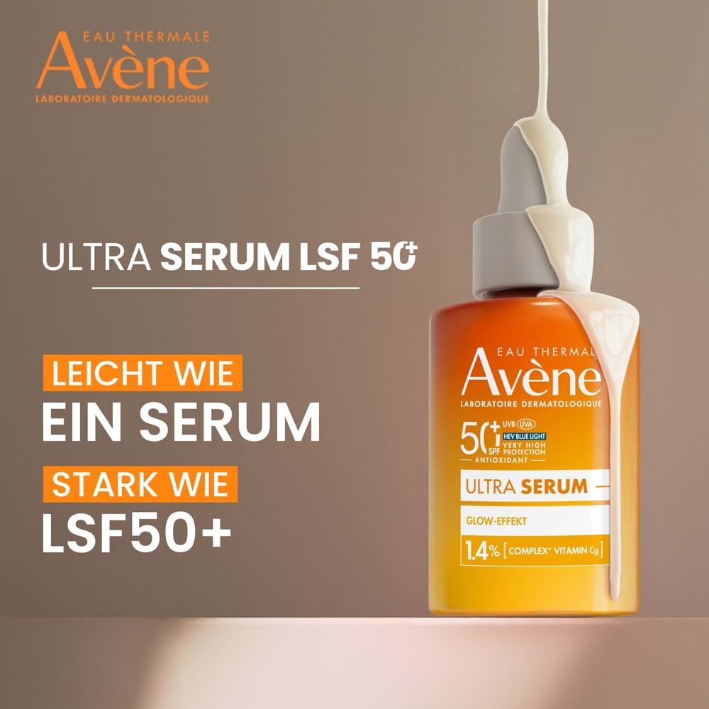 Avène Ultra Serum Glow Effekt LSF 50+ - Gesichtsserum gegen Pigmentflecken mit Sonnenschutz & HEV Blue Light Filter