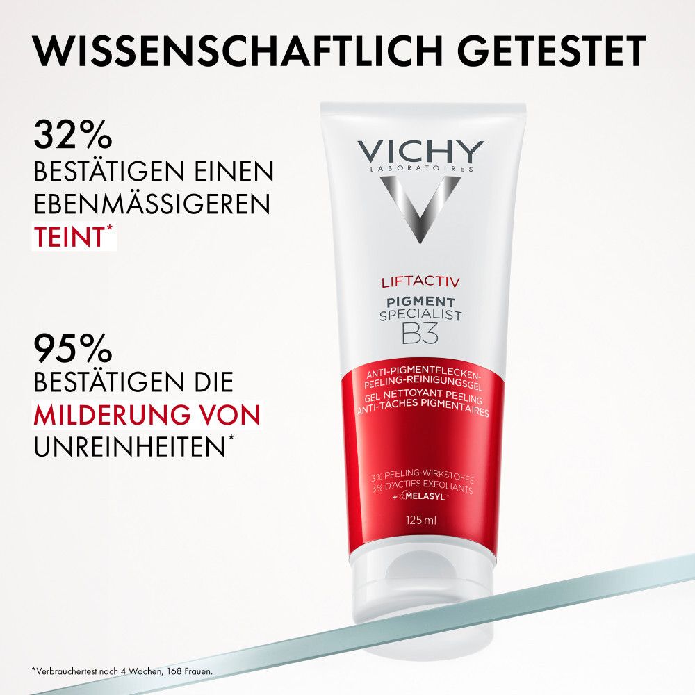 Vichy Liftactiv Pigment Specialist B3 Anti-Pigmentflecken Peeling Waschgel: Tägliche Reinigung und Milderung von Pigmentflecken