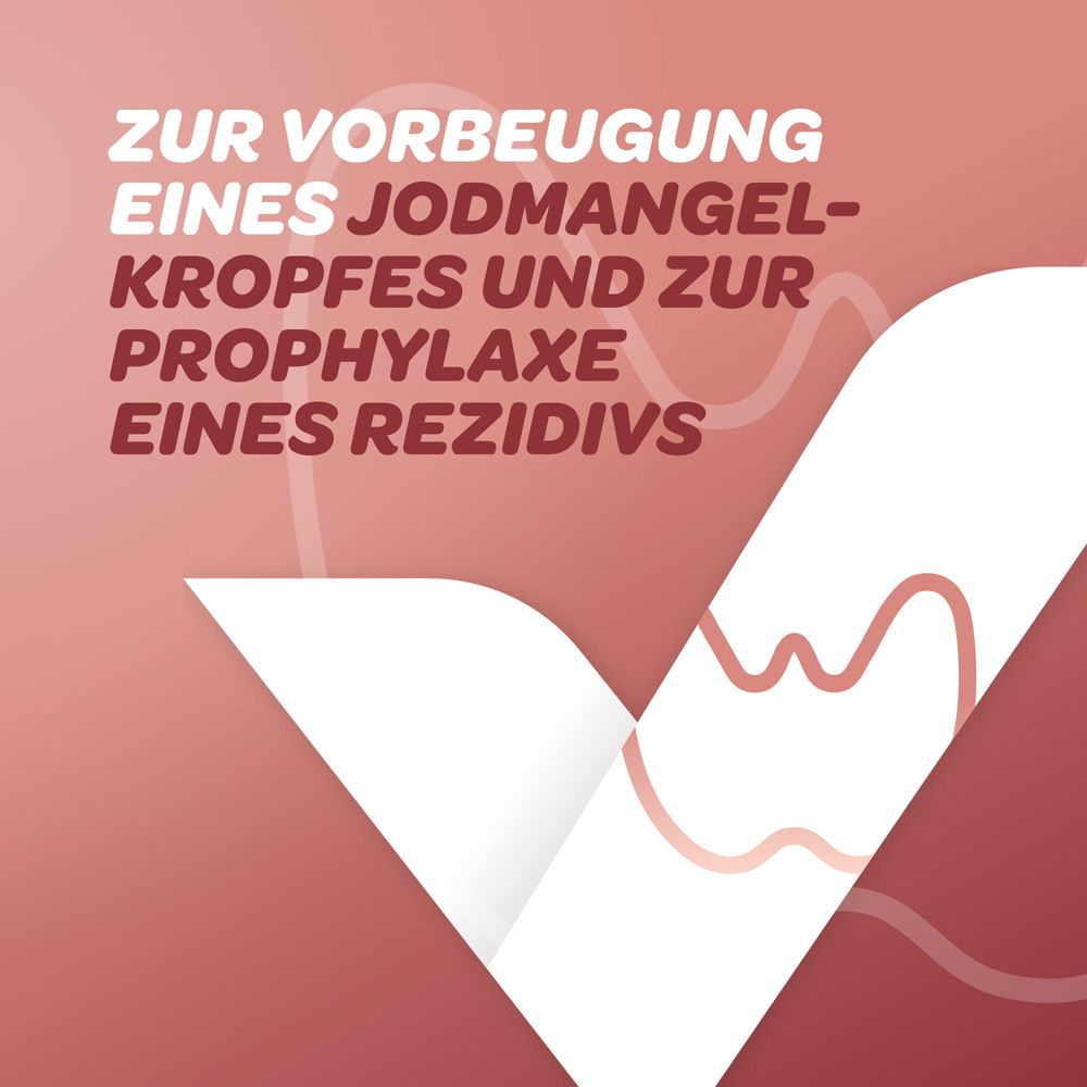 Jodinat® zur Vorbeugung eines Kropfes und zur Prophylaxe eines Rezidivs.