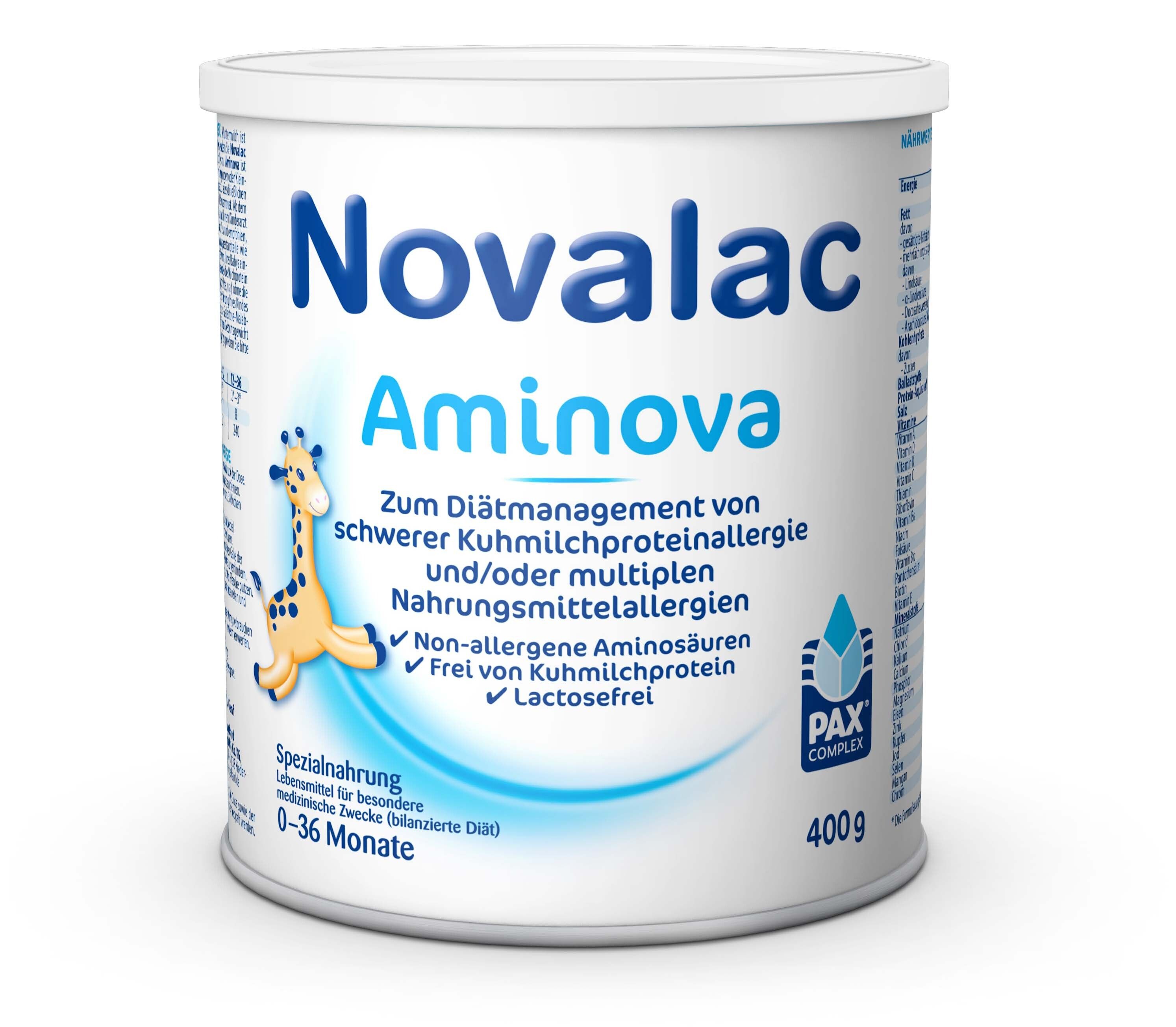 Novalac Aminova Spezialnahrung 0-36 Monate 400 g Pulver