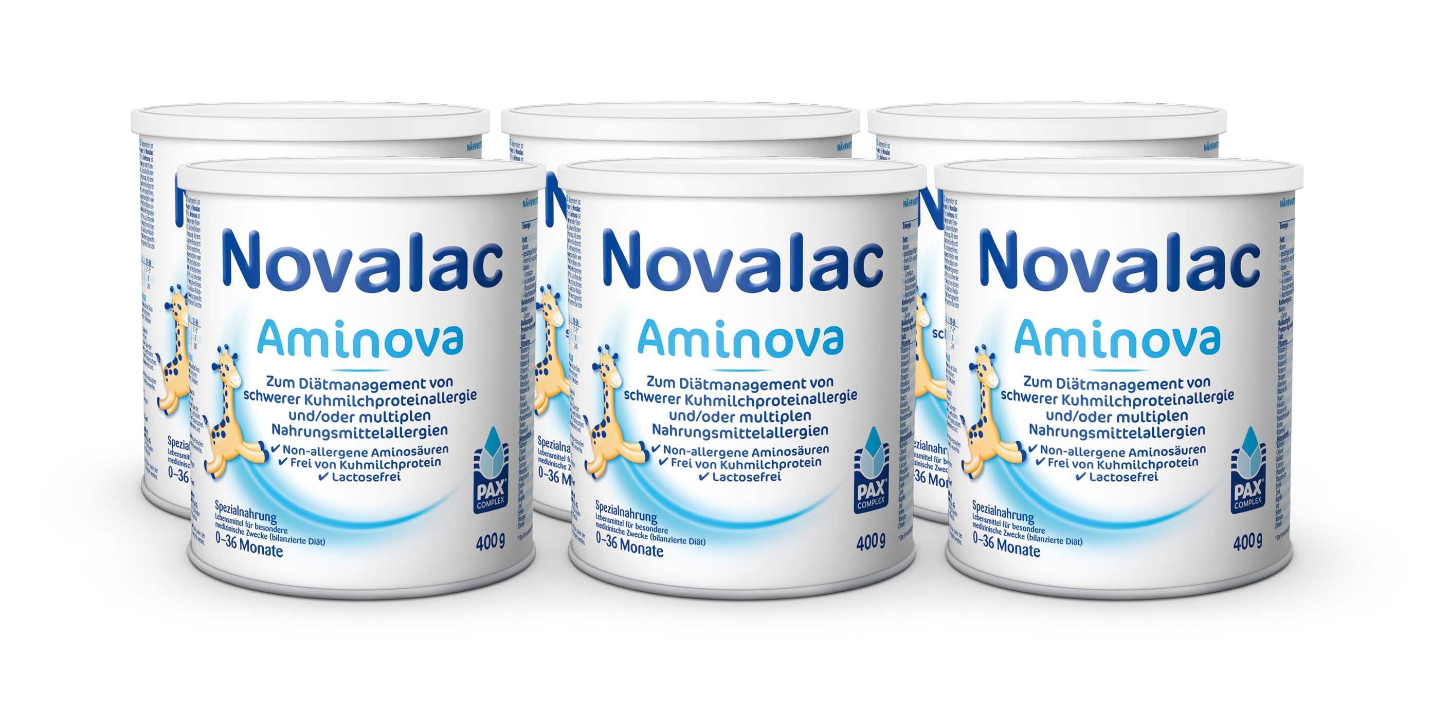 Novalac Aminova Spezialnahrung 0-36 Monate 6x400 g Pulver