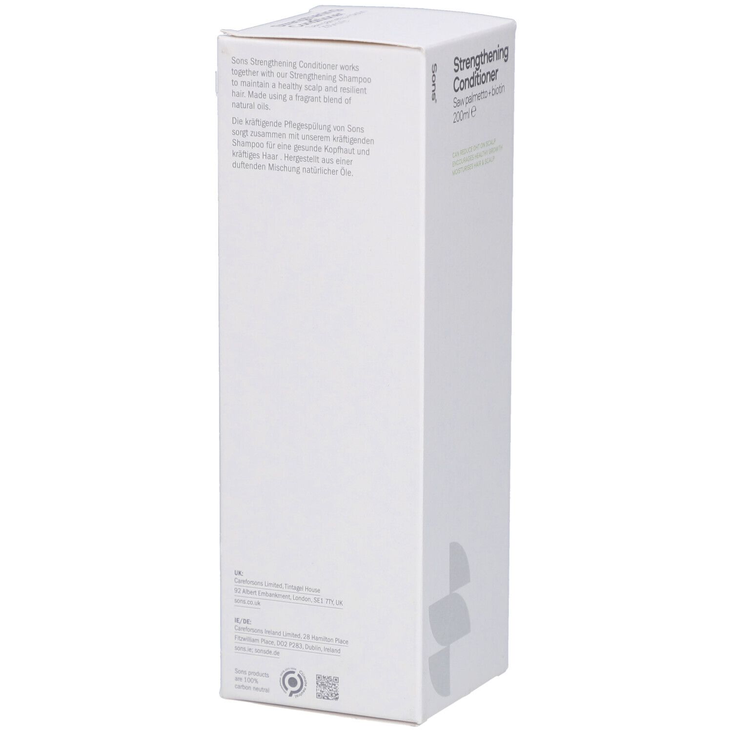 Sons DHT-Blocker Spülung  gegen Haarausfall mit Sägepalme, Anti-Schuppen & Parabenfrei, 200ml