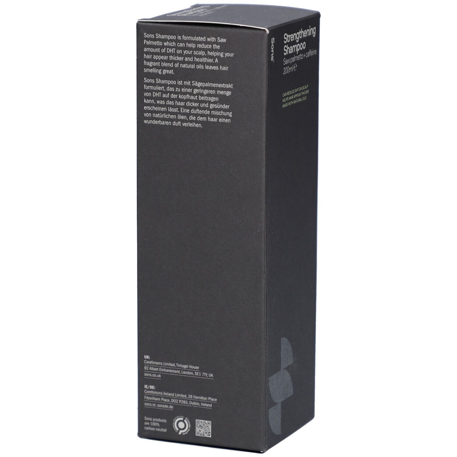 Sons DHT-Blocker Shampoo gegen Haarausfall mit Sägepalme, Parabenfrei, 200ml