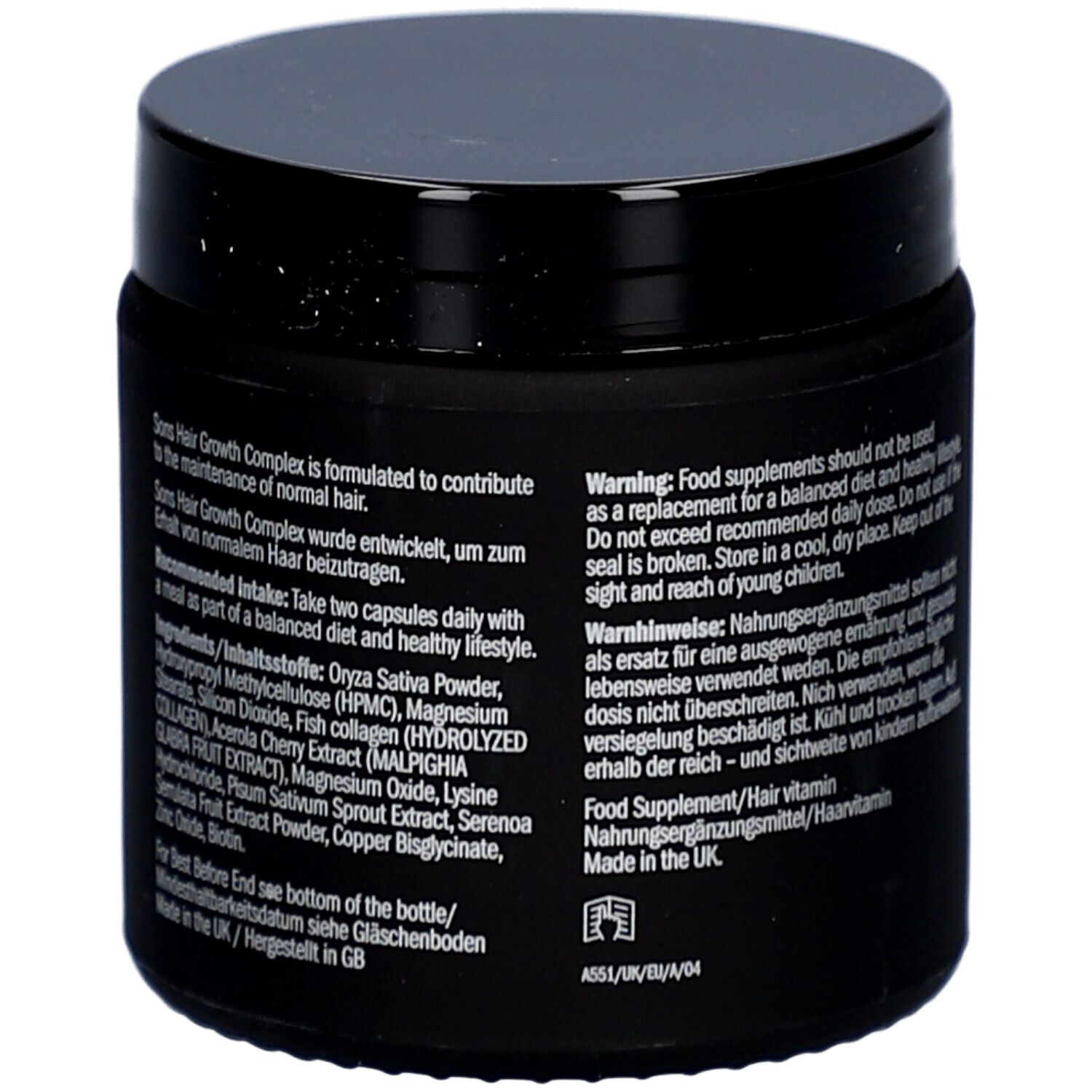 Sons Haarwachstum Multivitamine gegen Haarausfall mit Anagain & Sägepalme, 60 Kapseln