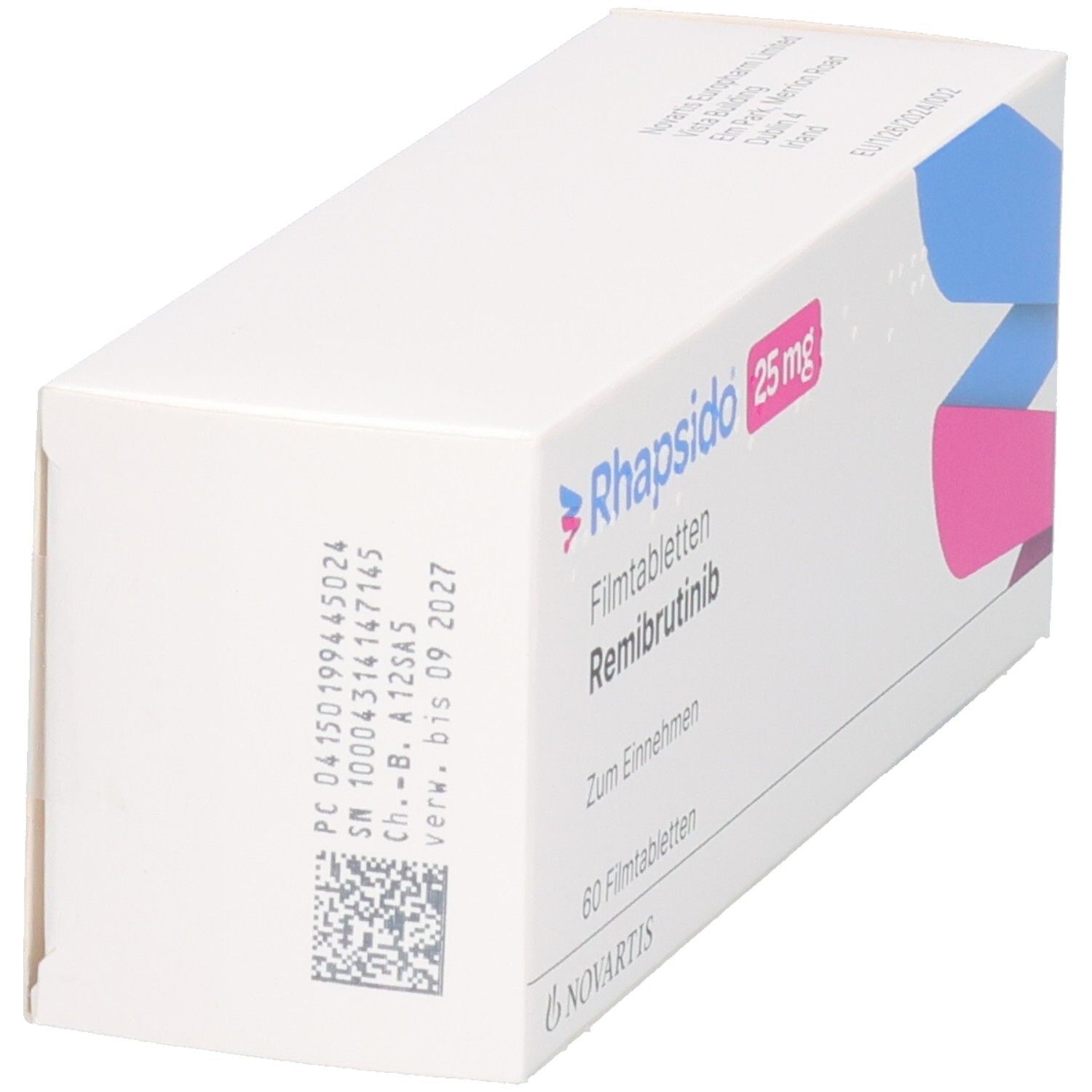 Rhapsido 25 mg Filmtabletten Remibrutinib, 60 Filmtabletten. Verfallsdatum: 09/2027.