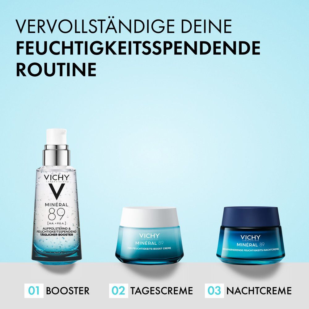Vichy Mineral 89 Nachfüllbeutel: Booster mit Hyaluronsäure und Polygutaminsäure.
