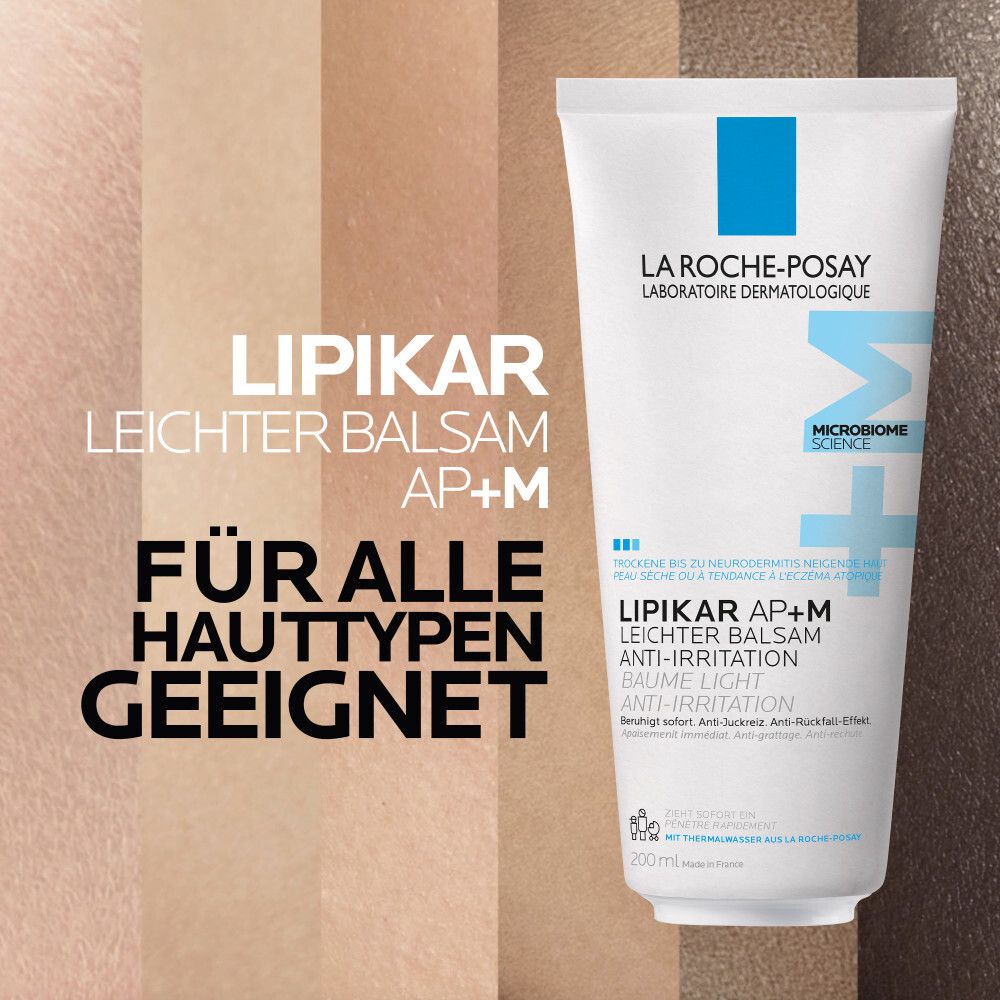 La Roche-Posay Lipikar Leichter Balsam AP+M Tube. Geeignet für alle Hauttypen. 200ml.