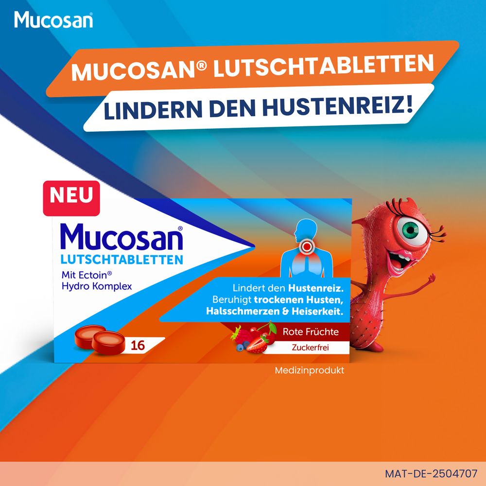Mucosan® Lutschtabletten - Lindern Hustenrei